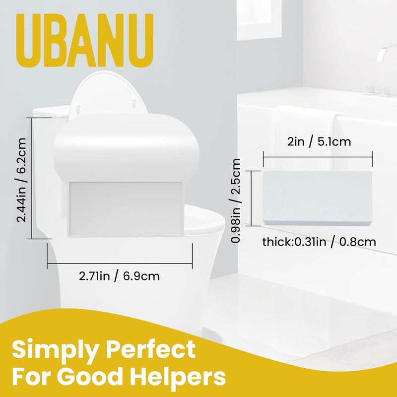 UBANU Self Adhesive Toilet Lid Cover Lifter, Avoid Touching Sticky Toilet Seat Lifter Handle for Home, Hotel, Office, Restaurant White (3 Pieces) - Image 3